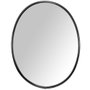 Espelho Decorativo Oval com Moldura de Alumínio Preto Brilho