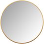 Espelho Decorativo Redondo Com Moldura em MDF Cor Dourado