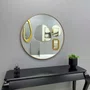 Espelho Decorativo Redondo com Moldura MDF Laqueado Cor Cobre
