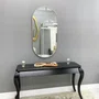 Espelho Decorativo Retangular Arredondado com Moldura Rosê Gold Laqueada