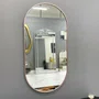 Espelho Decorativo Retangular Arredondado com Moldura Rosê Gold Laqueada