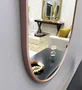 Espelho Decorativo Retangular Arredondado com Moldura Rosê Gold Laqueada