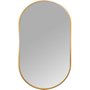 Espelho Decorativo Retangular Arredondado com Moldura Dourada