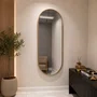 Espelho Decorativo Retangular Arredondado com Moldura Dourada