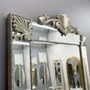 Espelho Decorativo Superiore com Moldura Prata Espelhada e Apliques Folheados 90x140CM