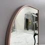 Espelho Design Decorativo Retangular Arredondado com Moldura Cobre Rosê Gold