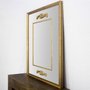 Espelho Dourado Clássico Decorativo com Apliques Folheados