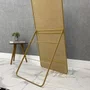 Espelho Formato Oval Base Reta com Estrutura em Aço Carbono e Suporte 60x160CM
