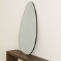 Espelho Gota Moderno com Borda Infinita em Base de MDF 80x130 cm