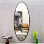 Espelho Grande Personalizado Oval Arredondado com Moldura Preta 80x200CM