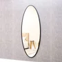 Espelho Grande Personalizado Oval Arredondado com Moldura Preta 80x200CM