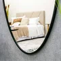 Espelho Grande Personalizado Oval Arredondado com Moldura Preta 80x200CM