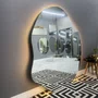 Espelho Infinity Orgânico de Chão Moderno com Borda Infinita e LED Embutido
