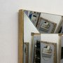 Espelho Moderno com Moldura Espelhada e Borda Folheada à Mão - Elegância e Amplitude