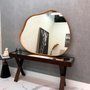 Espelho Orgânico com Borda Amadeirada: Estilo Natural e Elegante para sua Decoração