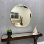 Espelho Orgânico com Moldura em Madeira Marupá: Beleza Natural para sua Casa 100x100CM