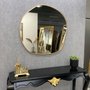 Espelho Orgânico Grande Dourado Sob Medida: Personalização e Elegância para Seu Ambiente Decorativo.