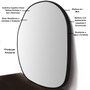 Espelho Orgânico Grande Sob Medida Moldura Preto Fosco: Sofisticação para seu Lavabo