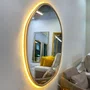 Espelho Orgânico Personalizado com Moldura em Freijó e LED: Naturalidade e Sofisticação