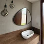 Espelho Orgânico Personalizado Grande com Moldura Preta Espelho Orgânico Personalizado Grande com Moldura Preta