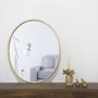 Espelho Oval com Moldura de Alumínio e Acabamento Brilhante - Elegância e Praticidade no seu Lavabo