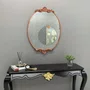 Espelho Oval Estilo Clássico com Moldura Dourada Folheada: Classe e Elegância