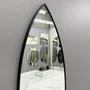 Espelho Oval Grande Sob Medida Formato Canoa com Moldura Preta 60x200CM