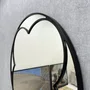 Espelho Pétala com Moldura Laqueada Preta Elegância e Modernidade na Sua Decoração 100x100CM