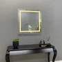 Espelho Quadrado Moderno Jateado com LED e Sensor Touch: Elegância e Sofisticação