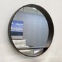 Espelho Redondo com Prateleira e Borda Amadeirada Cor Imbuia: Versatilidade e Sofisticação