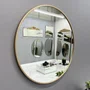 Espelho Redondo em MDF Dourado - Elegância e Personalidade Para Seus Ambientes