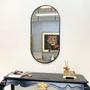 Espelho Retangular Arredondado com Moldura Preto: Design Moderno e Elegante 80x180CM