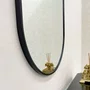 Espelho Retangular Arredondado com Moldura Preto: Design Moderno e Elegante 80x180CM