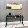 Espelho Retangular com Borda Infinita e Aplique Dourado: Elegância e Sofisticação 150x65cm