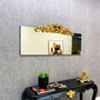 Espelho Retangular com Borda Infinita e Aplique Dourado: Elegância e Sofisticação 150x65cm