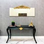 Espelho Retangular com Borda Infinita e Aplique Dourado: Elegância e Sofisticação 150x65cm