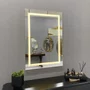 Espelho Retangular Moderno Jateado com LED e Sensor Touch: Elegância e Praticidade