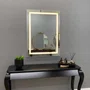 Espelho Retangular Moderno Jateado com LED e Sensor Touch: Elegância e Praticidade