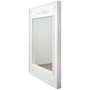 Espelho Rústico com Moldura Branca Estilo Provençal com Apliques 90x150 cm