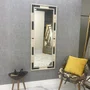 Espelho Rústico com Moldura Branco e Preto Produção Artesanal 70x170CM