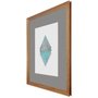 Quadro Decorativo Arte Moderna Triângulos e Losango Verde Água 90x110cm