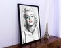 Quadro Decorativo Marilyn Monroe Ilustração Desenho a Lápis 50x70cm
