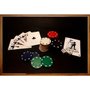 Quadro Decorativo com Moldura Rústica Baralho Jogo de Poker 90x60cm