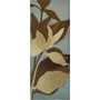 Gravura para Quadros Folhas no Azul por Lanie Loreth 20x50cm