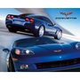Gravura para Quadros Poster Carro Esportivo Corvette Azul 50x40cm