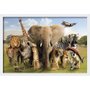 Gravura Poster para Quadros África Animais Selvagens 90x60cm