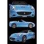Gravura Poster para Quadros Ferrari Azul 60x90cm