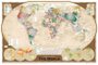 Gravura Poster para Quadros Mapa Mundo Atlas Geográfico Envelhecido 90x60cm