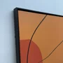 Kit 2 Quadros Abstratos Modernos Laranja, Terracota e Off-White 100x100 cm Cada Quadro