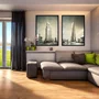Kit 2 Quadros Burj Khalifa Imponente e Burj Al Arab Luxuoso com Moldura e Vidro